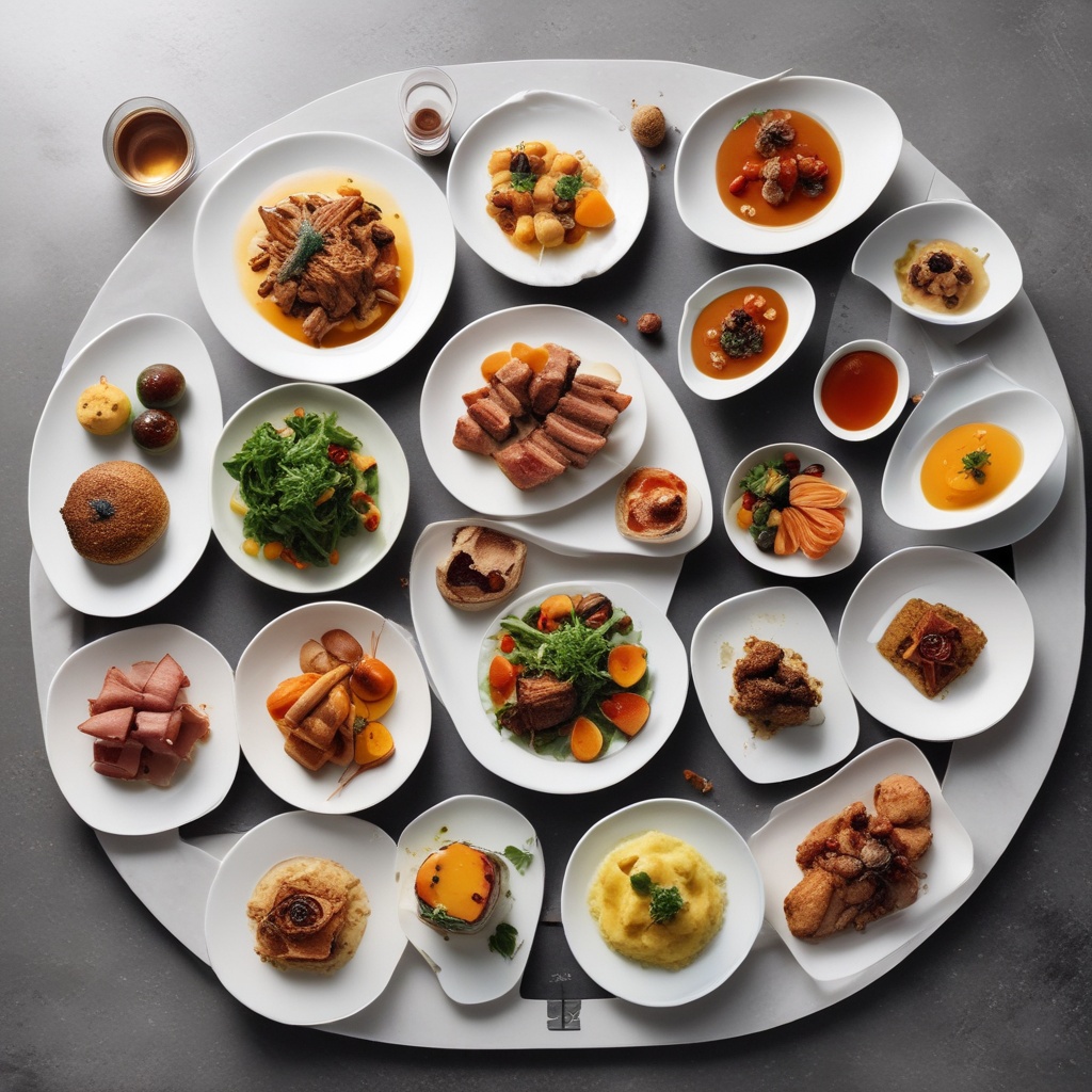 Luxurious hotel lunch plate with curated and refined cuisine